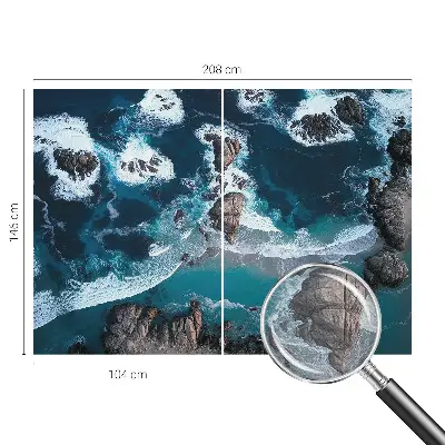 Modern fotobehang met motief van oceaangolven