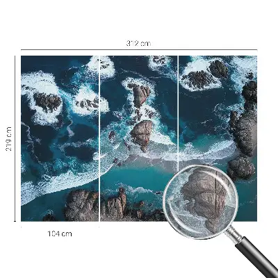 Modern fotobehang met motief van oceaangolven
