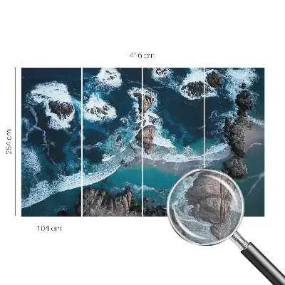 Modern fotobehang met motief van oceaangolven