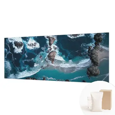 Modern fotobehang met motief van oceaangolven