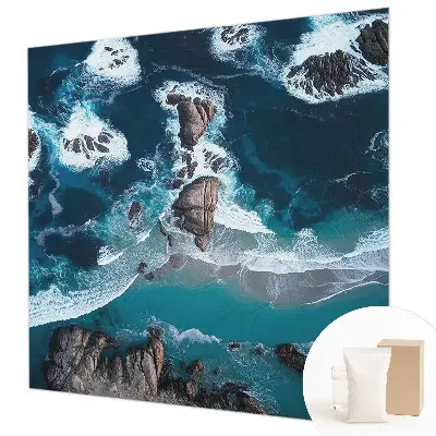 Modern fotobehang met motief van oceaangolven