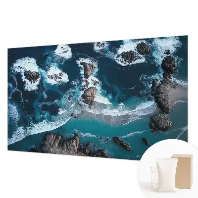 Modern fotobehang met motief van oceaangolven