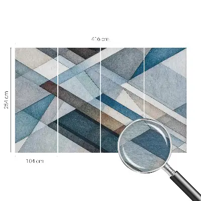 Fotobehang voor de woonkamer met een abstract geometrisch ontwerp