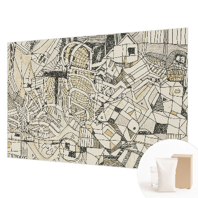 Kwalitatief fotobehang met een geometrische abstractie