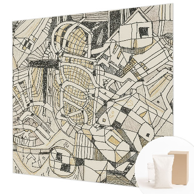 Kwalitatief fotobehang met een geometrische abstractie
