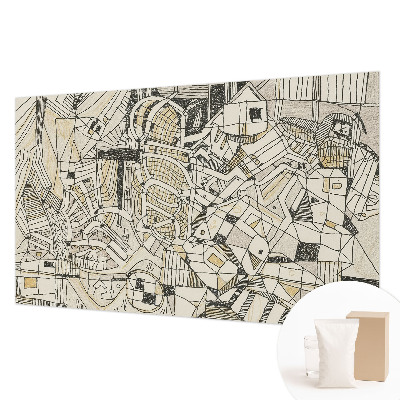 Kwalitatief fotobehang met een geometrische abstractie