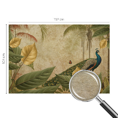 Uniek fotobehang met een print van een exotische vogel