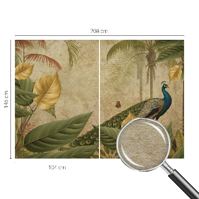 Uniek fotobehang met een print van een exotische vogel