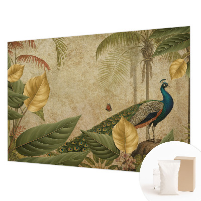Uniek fotobehang met een print van een exotische vogel