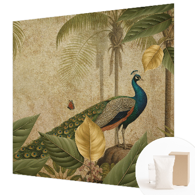 Uniek fotobehang met een print van een exotische vogel