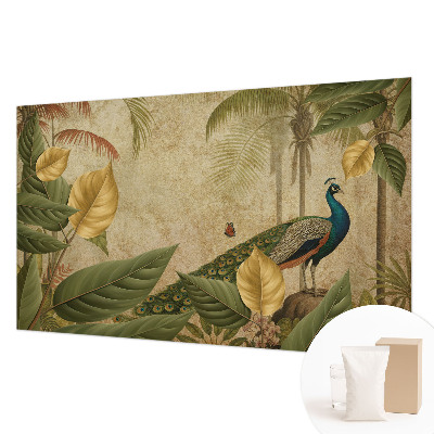 Uniek fotobehang met een print van een exotische vogel