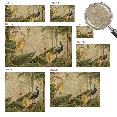 Uniek fotobehang met een print van een exotische vogel