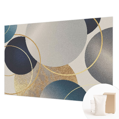 Vlies fotobehang met een patroon van creatieve kringen