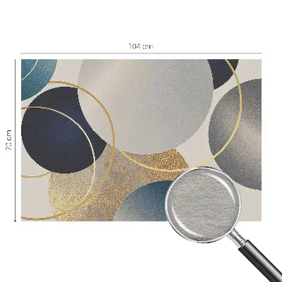 Vlies fotobehang met een patroon van creatieve kringen