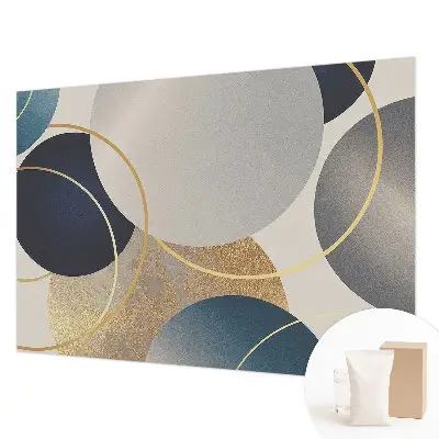 Vlies fotobehang met een patroon van creatieve kringen