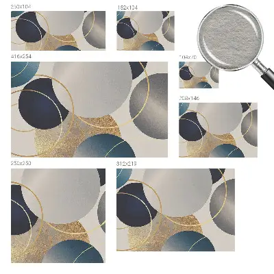 Vlies fotobehang met een patroon van creatieve kringen
