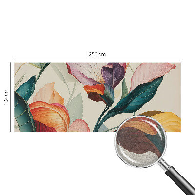 Vliesbehang fotobehang met een kleurrijk bloemenmotief