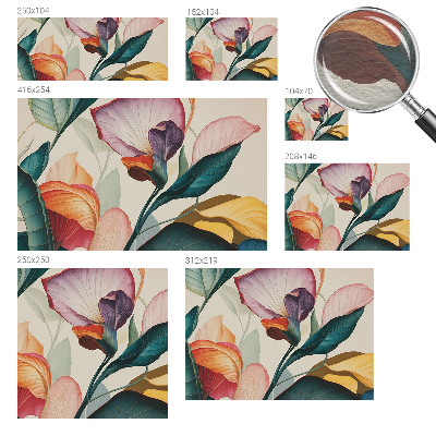 Vliesbehang fotobehang met een kleurrijk bloemenmotief