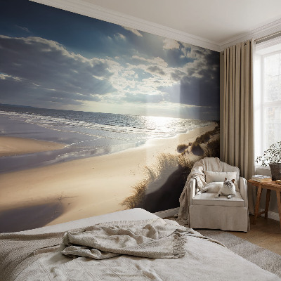 Fotobehang vliesbehang met het motief 'Stralende Kust' voor wanddecoratie