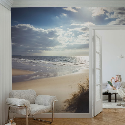 Fotobehang vliesbehang met het motief 'Stralende Kust' voor wanddecoratie