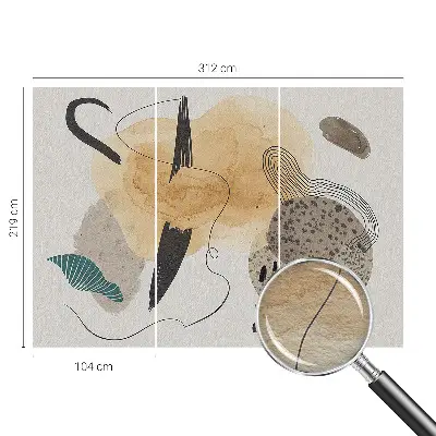 Fotobehang vlies met een abstracte compositie