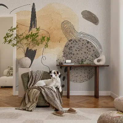 Fotobehang vlies met een abstracte compositie