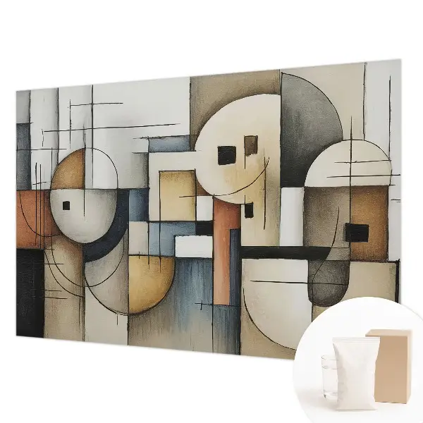 Vlies fotobehang op maat met een geometrisch harmonieus ontwerp