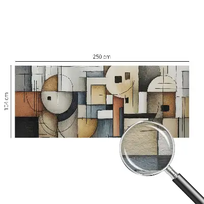 Vlies fotobehang op maat met een geometrisch harmonieus ontwerp