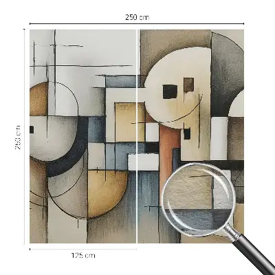 Vlies fotobehang op maat met een geometrisch harmonieus ontwerp