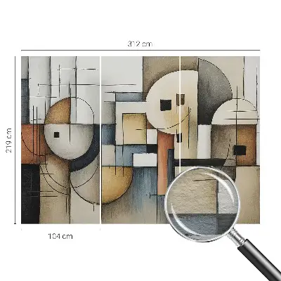 Vlies fotobehang op maat met een geometrisch harmonieus ontwerp
