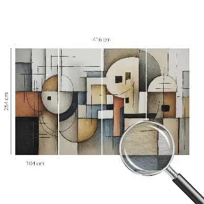 Vlies fotobehang op maat met een geometrisch harmonieus ontwerp