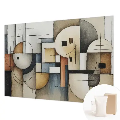 Vlies fotobehang op maat met een geometrisch harmonieus ontwerp
