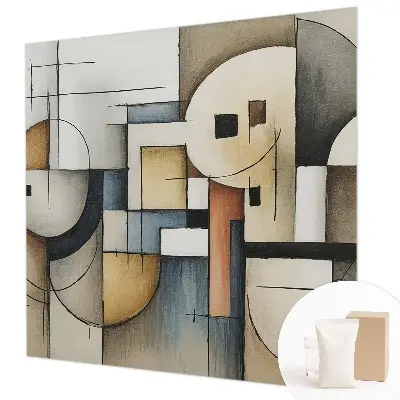 Vlies fotobehang op maat met een geometrisch harmonieus ontwerp