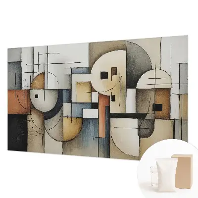 Vlies fotobehang op maat met een geometrisch harmonieus ontwerp