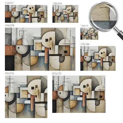 Vlies fotobehang op maat met een geometrisch harmonieus ontwerp