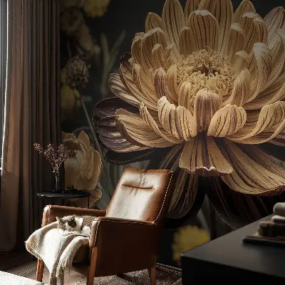 Fotobehang met een bloemig elegant ontwerp