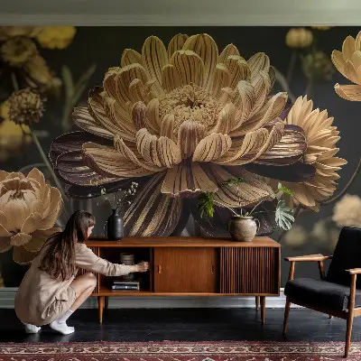 Fotobehang met een bloemig elegant ontwerp