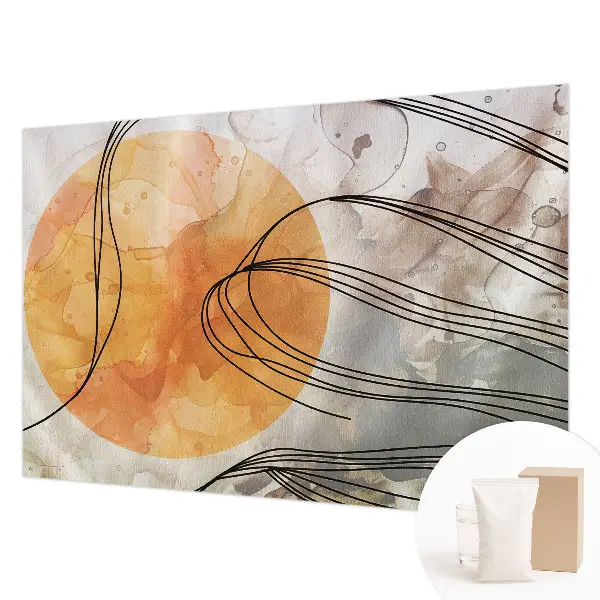 Sfeervol fotobehang met een harmonieuze abstracte print