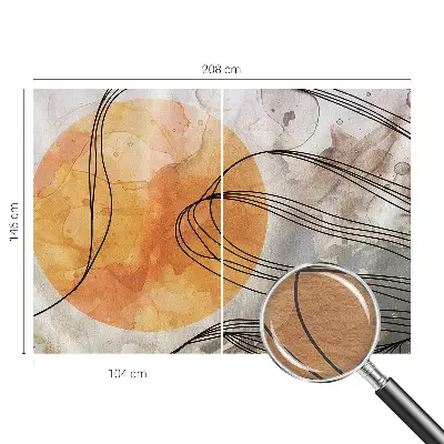 Sfeervol fotobehang met een harmonieuze abstracte print
