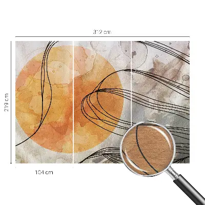Sfeervol fotobehang met een harmonieuze abstracte print