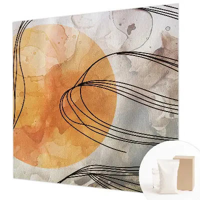 Sfeervol fotobehang met een harmonieuze abstracte print