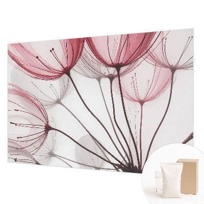 Sfeervol fotobehang met bloemensilhouetten
