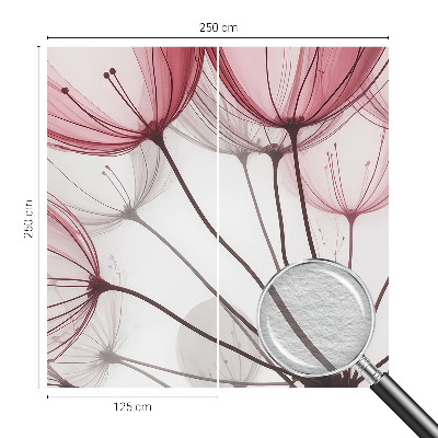 Sfeervol fotobehang Bloemensilhouetten
