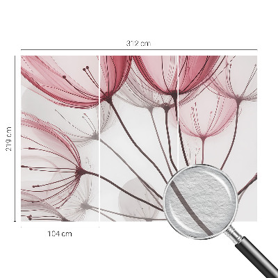 Sfeervol fotobehang met bloemensilhouetten