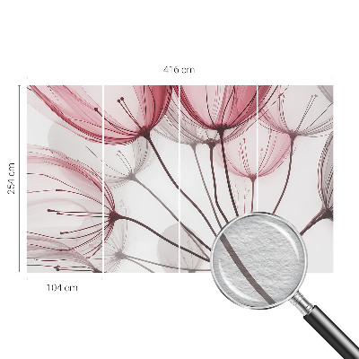 Sfeervol fotobehang Bloemensilhouetten