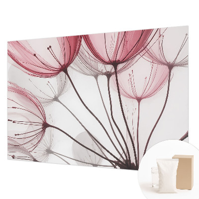 Sfeervol fotobehang met bloemensilhouetten