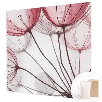Sfeervol fotobehang Bloemensilhouetten