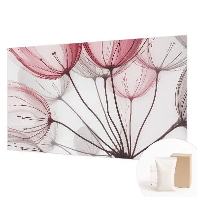 Sfeervol fotobehang met bloemensilhouetten