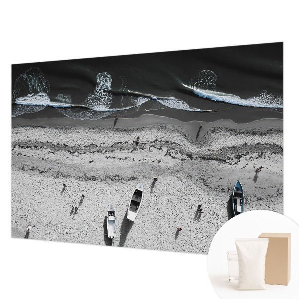 Muurbehang met een rustgevend strandmotief