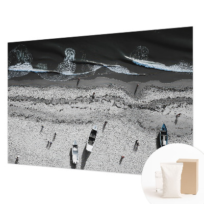 Muurbehang met een rustgevend strandmotief
